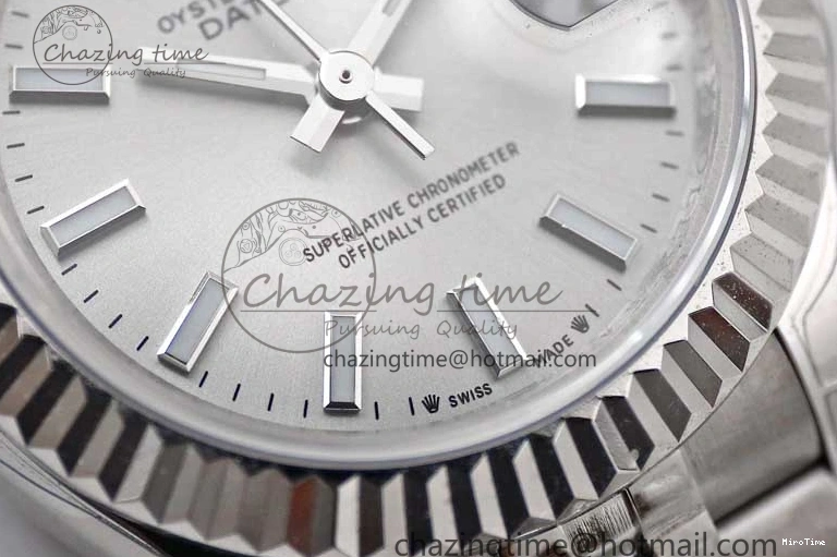 MiroTime 0103 Lady DateJust 28 SS TWF 1:1 Best Edition 904L Steel Silver Dial on President Bracelet NH Stylish 2178